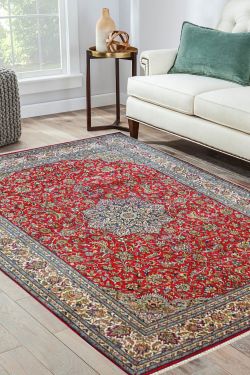 Rouge Dew Kashan Silk Area Rug