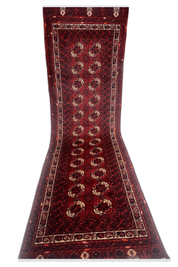 Baluch Stamped Handknotted Wool Afghani runner