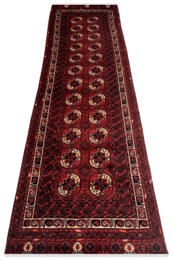 Baluch Stamped Handknotted Wool Afghani runner