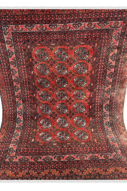 Piped Pattern Baluch Afghani Handmade Carpet