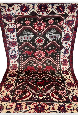 Pictorial Afghan Handknotted Rug