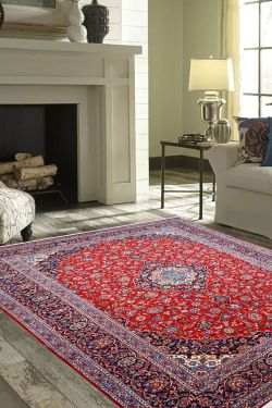 Rouge Afshar Handknotted Woolen Area Rug