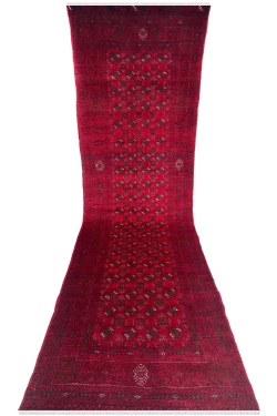 All over solid Bukhara Afghani Runner Rug