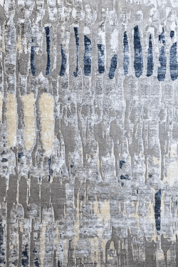 Vertical Blues Modern Handmade Rug