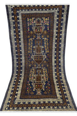 Afghan Emblem Panel Handmade Rug