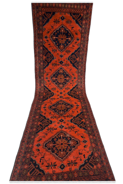 Four Panel Turkmen Afghani Runner Handmade Rug