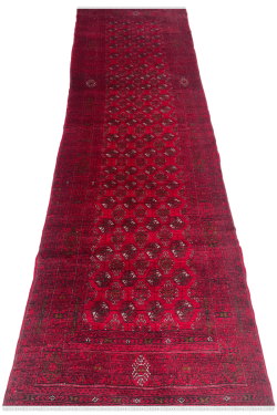 All over solid Bukhara Afghani Runner Rug