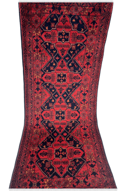 Handknotted Afghan Turkmenistan Runner Carpet for Corridor