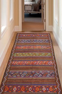 Stripe Matatya Kilim Area Rug