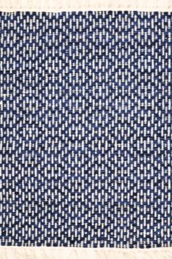 Navy Net Patio Handmade Outdoor Rug