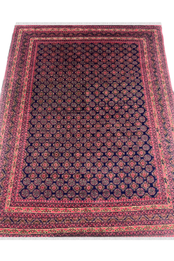 Blue Afghan Mori Bukhara Handmade Carpet