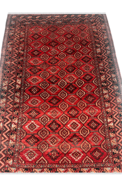 Laal Dibbi Panel Afghani Handmade Carpet