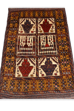 Egyptian Boxes Afghani Handmade Multi-color Carpet