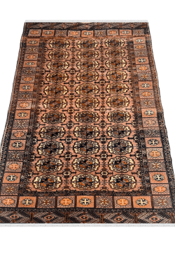Neutral Tones Panel Bokhara Handknotted Carpet