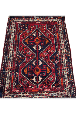 Double Motif Maroon Afghani Hand Knotted Carpet