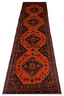 Four Panel Turkmen Afghani Runner Handmade Rug