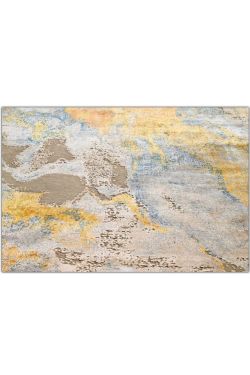 Golden Splash Abstract Handknotted Wool Rug