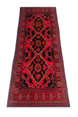 Triple Medallion Afghan Handmade Runner Carpet