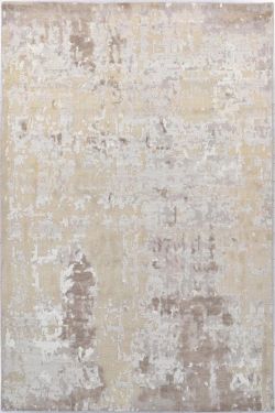 Scattered Gray Handknotted Modern 8x10 Rug