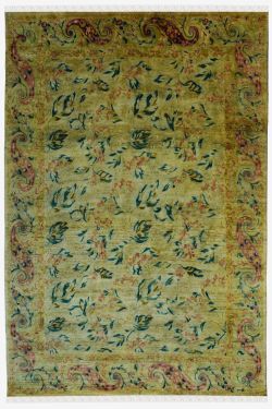 Fall Leaves Handknotted Woolen Carpet