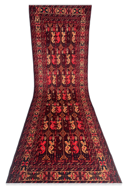 Eclectic Boxed Pattern Afghani Handmade Runner