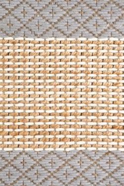 Graphite Grid Handmade Jute Carpet