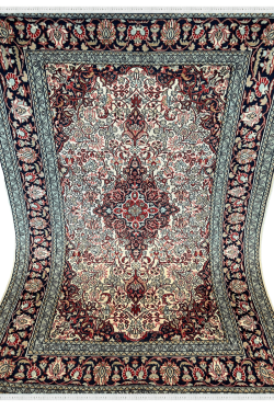 Kashan Dual Medallion Medium Handknotted Rug