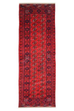 Red Bukhara Afghan Handmade Runner