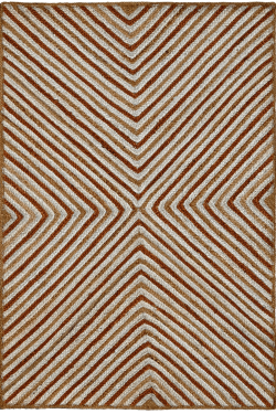 Corner Stripes Jute Handmade Rug