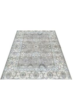 Classy Mughal Monochrome Handmade Area Rug