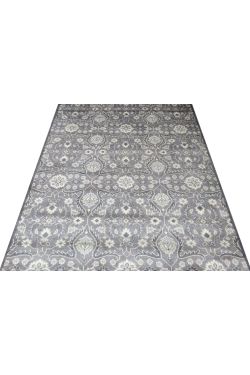 Diamond Gray Floral Monochrome Area Rug
