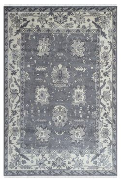 Cinq Star Gray Handmade Area Carpet