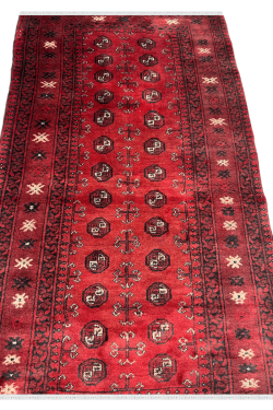Pale Rouge Bokhara Pattern Handmade Carpet