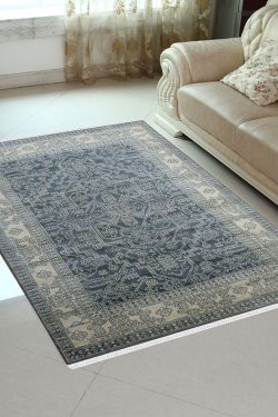 Green Blue Area Monochrome Rug