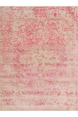 Pastel Pink All over Patterned Area Rug
