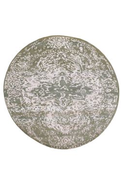 Olive Sintra Round Area Handknotted Rug