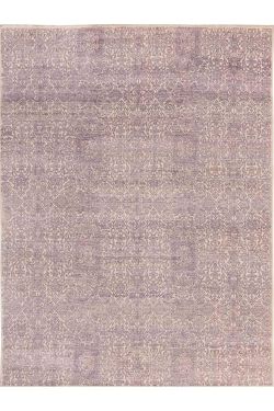 Neutral All-Over Self Patterned Handknotted Rug