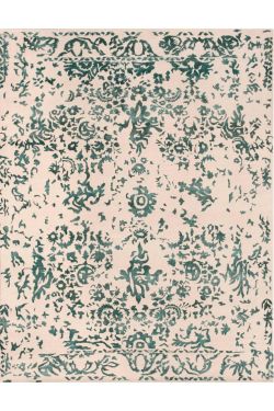 Olive Green Self Design Beauty Handmade Rug
