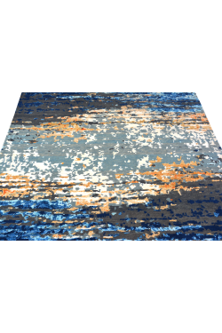 Water Cascade Modern Handknotted Carpet