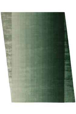 Shades of Green Handmade Bamboo Silk Rug
