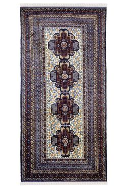 Quatro Fleur Afghan Handknotted Runner