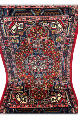 Uzbeki Abstract Handknotted Wool Carpet