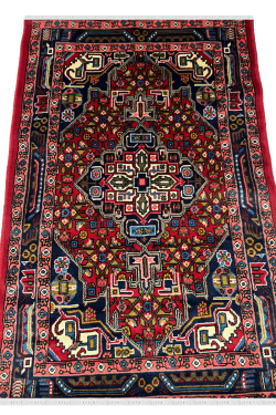 Uzbeki Abstract Handknotted Wool Carpet