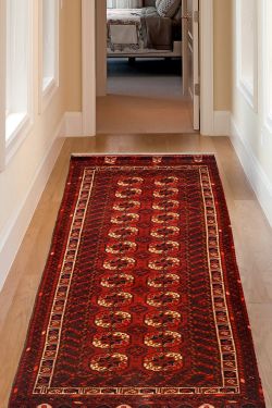 Uzbeki Ivory Bokhara Area Rug