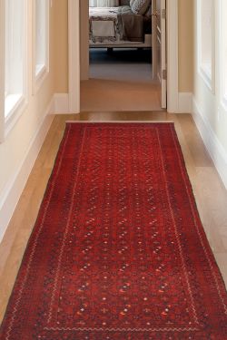 Lal Bukhara Handknotted Afghan Runner