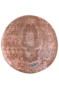 Vintage Neo-Classic Round Handknotted Area Rug
