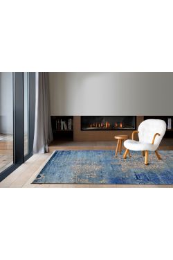 Blue Oceanic Medium Wool Carpet