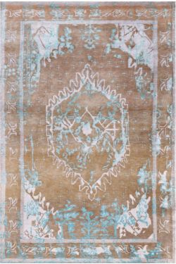 Pastel Brown Medallion Transitional Handmade Rug