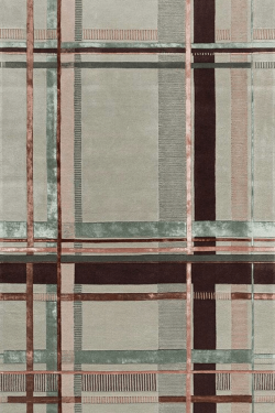 Hint of Salmon Pink Dual Striped Handmade Rug