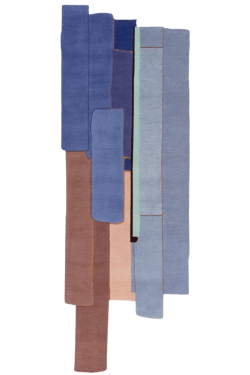 Wall Art Peninsula Blue Concentric Handmade Carpet